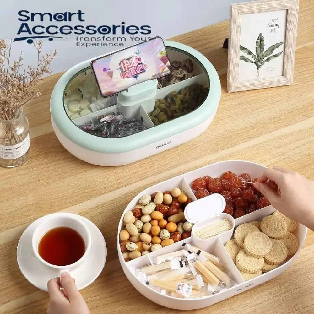 Double Layer Dry Fruit Plate For Serving
