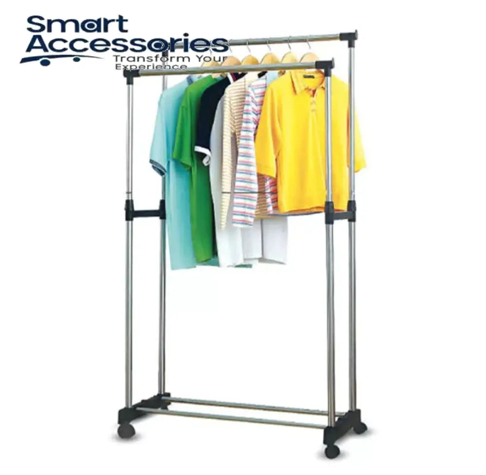 Double-Pole Clothes Rack