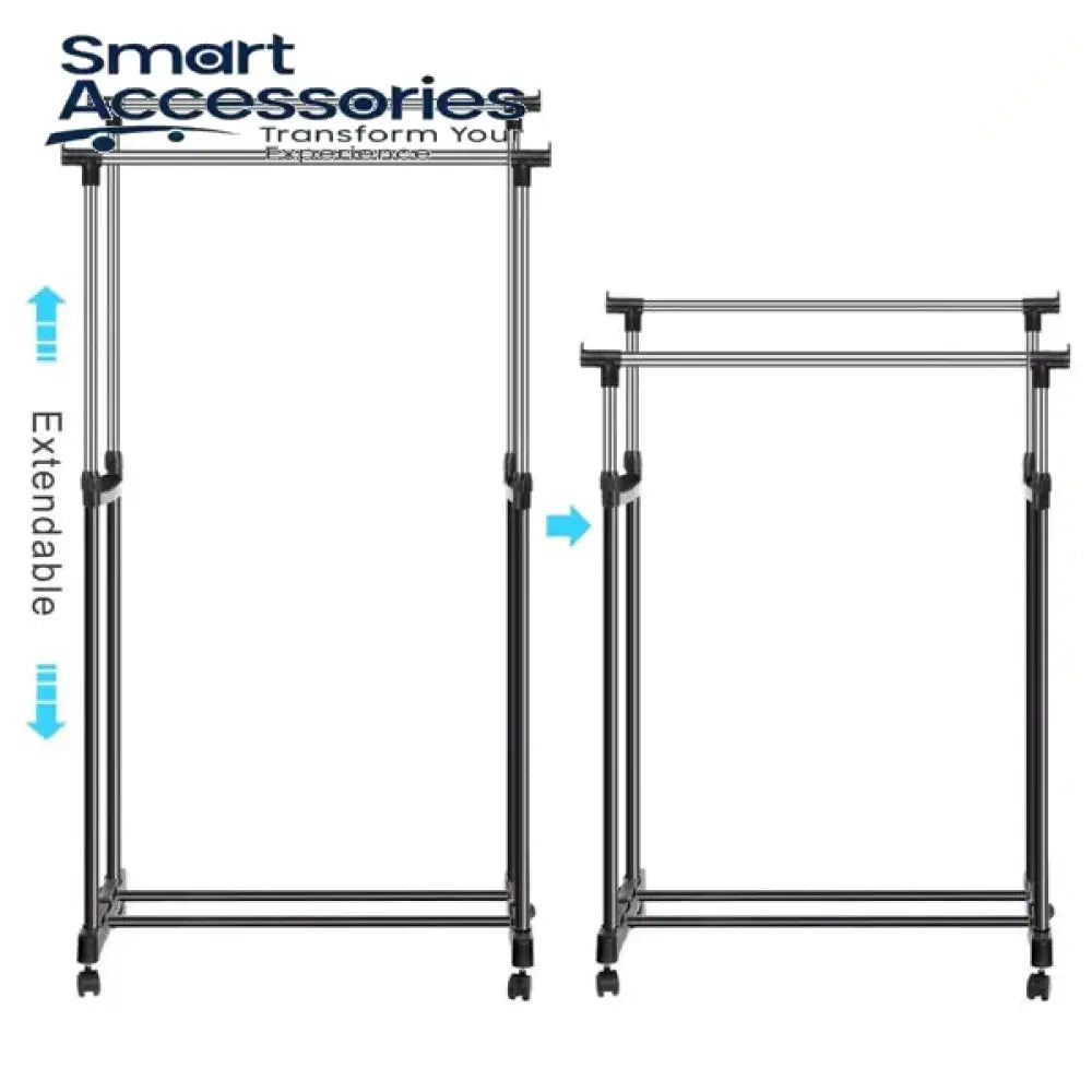 Double-Pole Clothes Rack