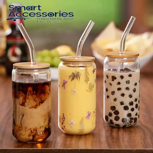 Drinking Glass With Straw -16O Can Shaped Cups