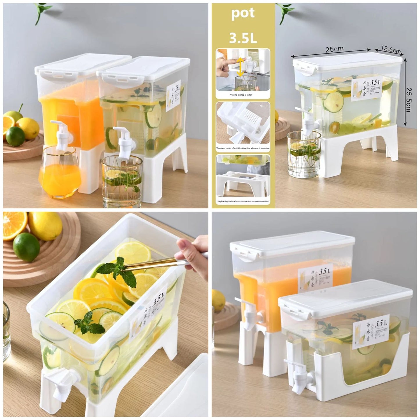 Premium Juice Dispenser Stand 3.5L – Beverage Server