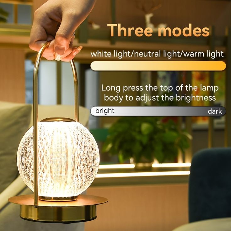 Rechargeable Handheld Sphere Table Lamp