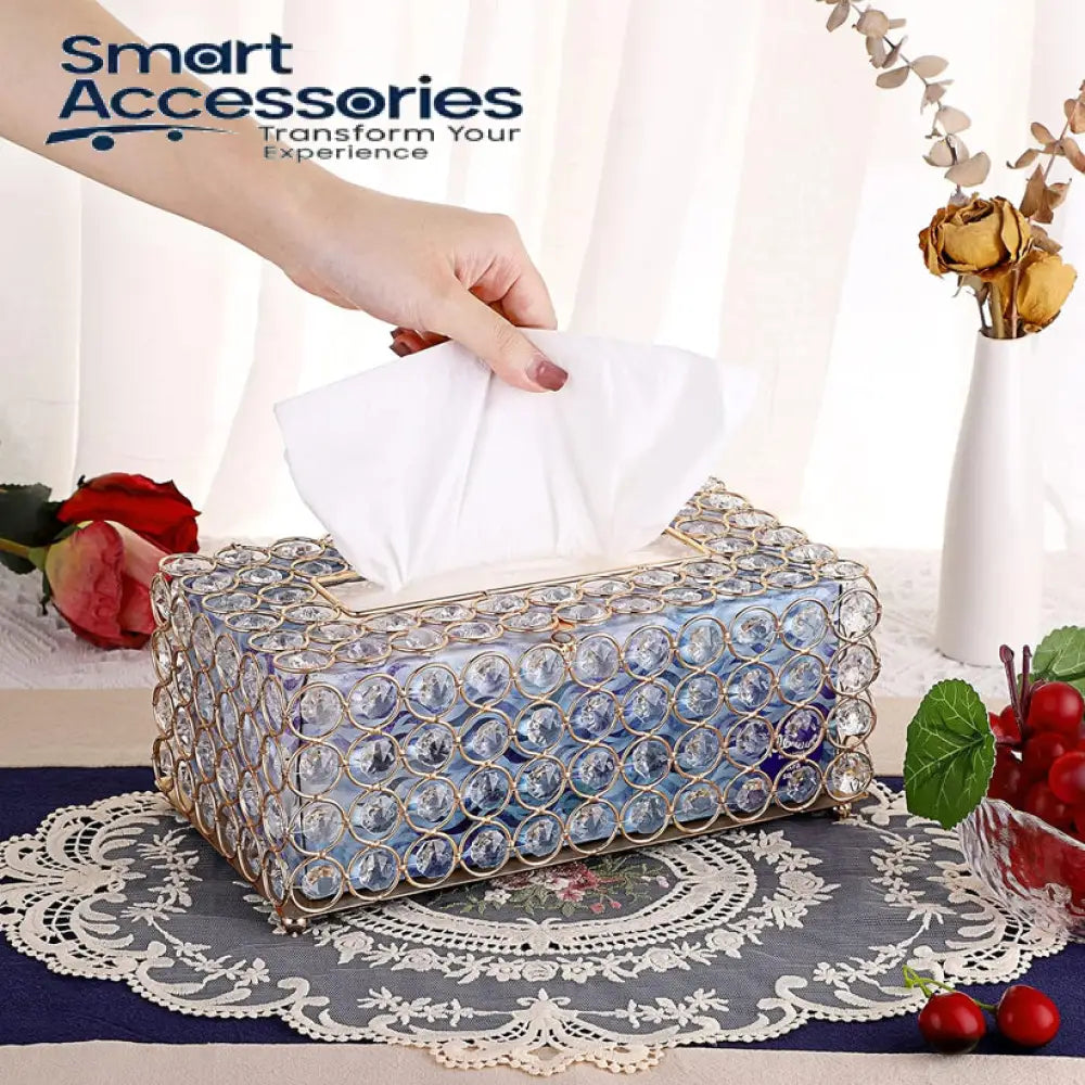 Endless Round Beads Luxury Tissue Box Container