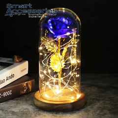 Eternal Flower Led Light Foil Flower In Glass Cover Night Lights