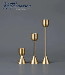 European Gold Candle Holder(Set Of 3)