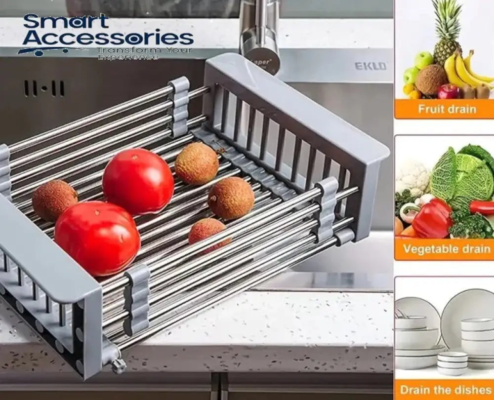 Expandable In Sink Kitchen Dish Drying Rack Over The