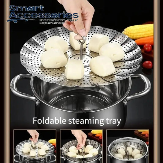 Folding Stainless Steel Steaming Tray