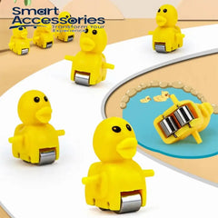 Funny Little Yellow Ducks Climbing Stairs And Sliding At Race Track For Kids Birthday Gifts