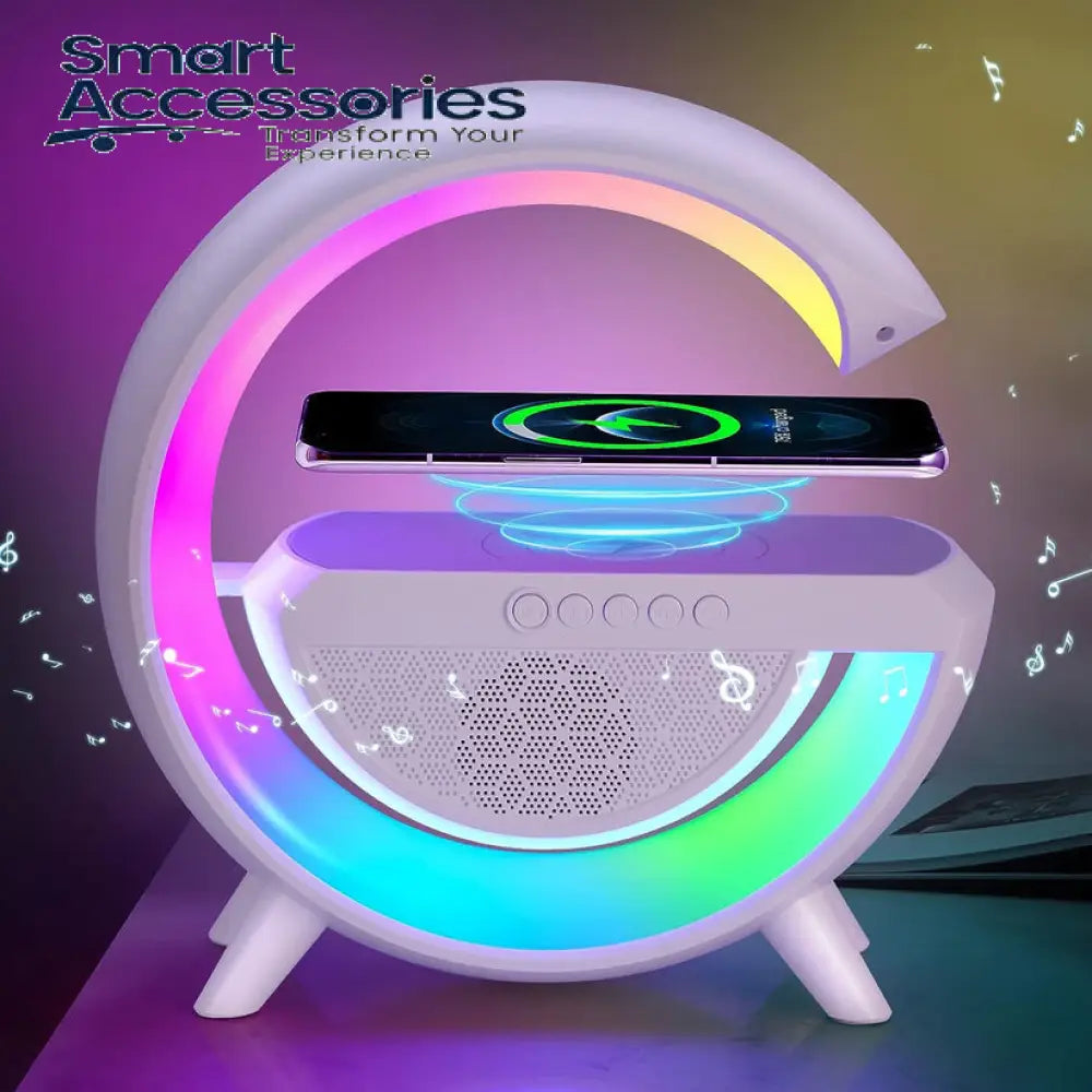 G-Shape: Rgb Lamp & Bluetooth Speaker With Wireless Charging