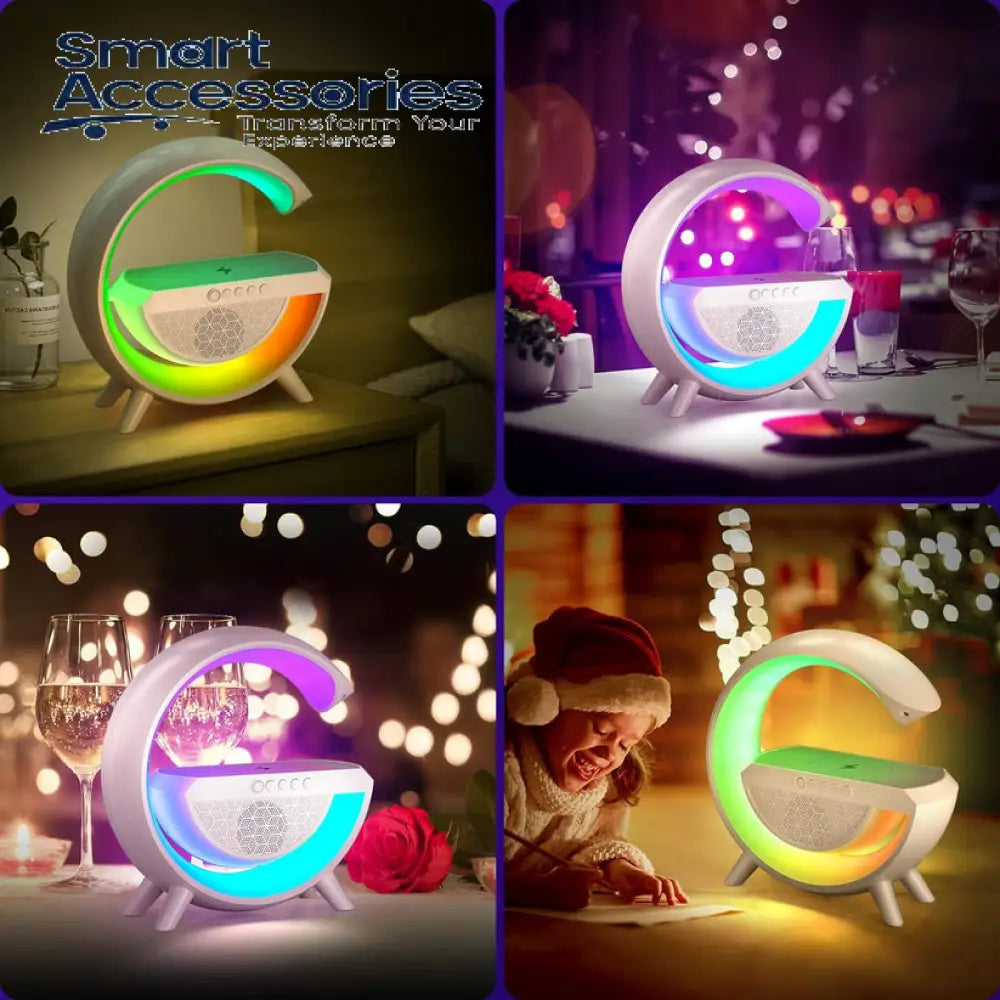 G-Shape: Rgb Lamp & Bluetooth Speaker With Wireless Charging