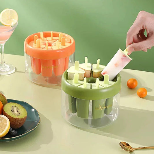 6-Cavity Popsicle Mould Set with Reusable Sticks – BPA-Free Ice Cream Maker
