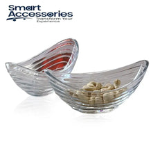 Glass Gondol Serving Bowl-Pack Of 2