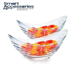 Glass Gondol Serving Bowl-Pack Of 2