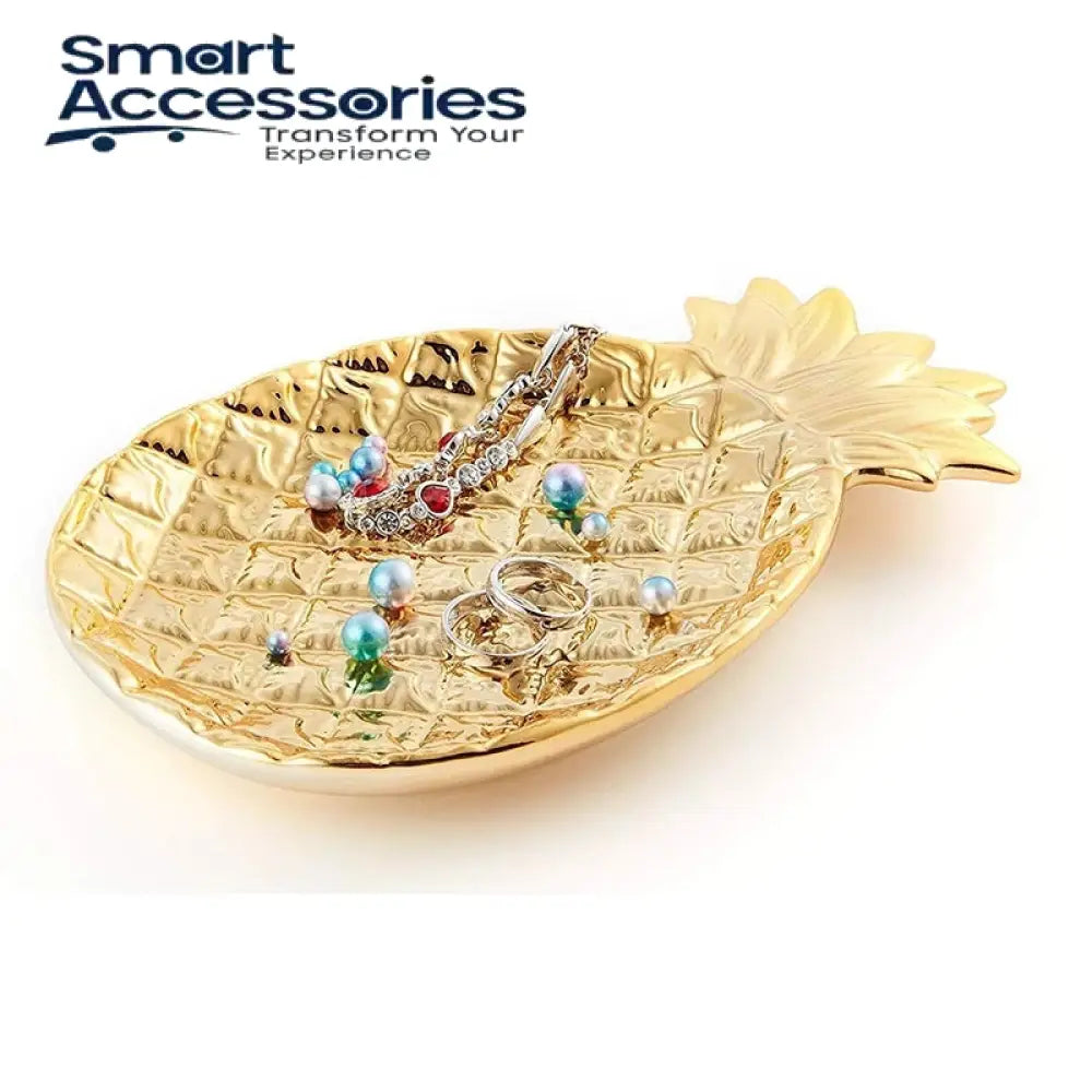 Golden Pineapple Dessert Serving Tray