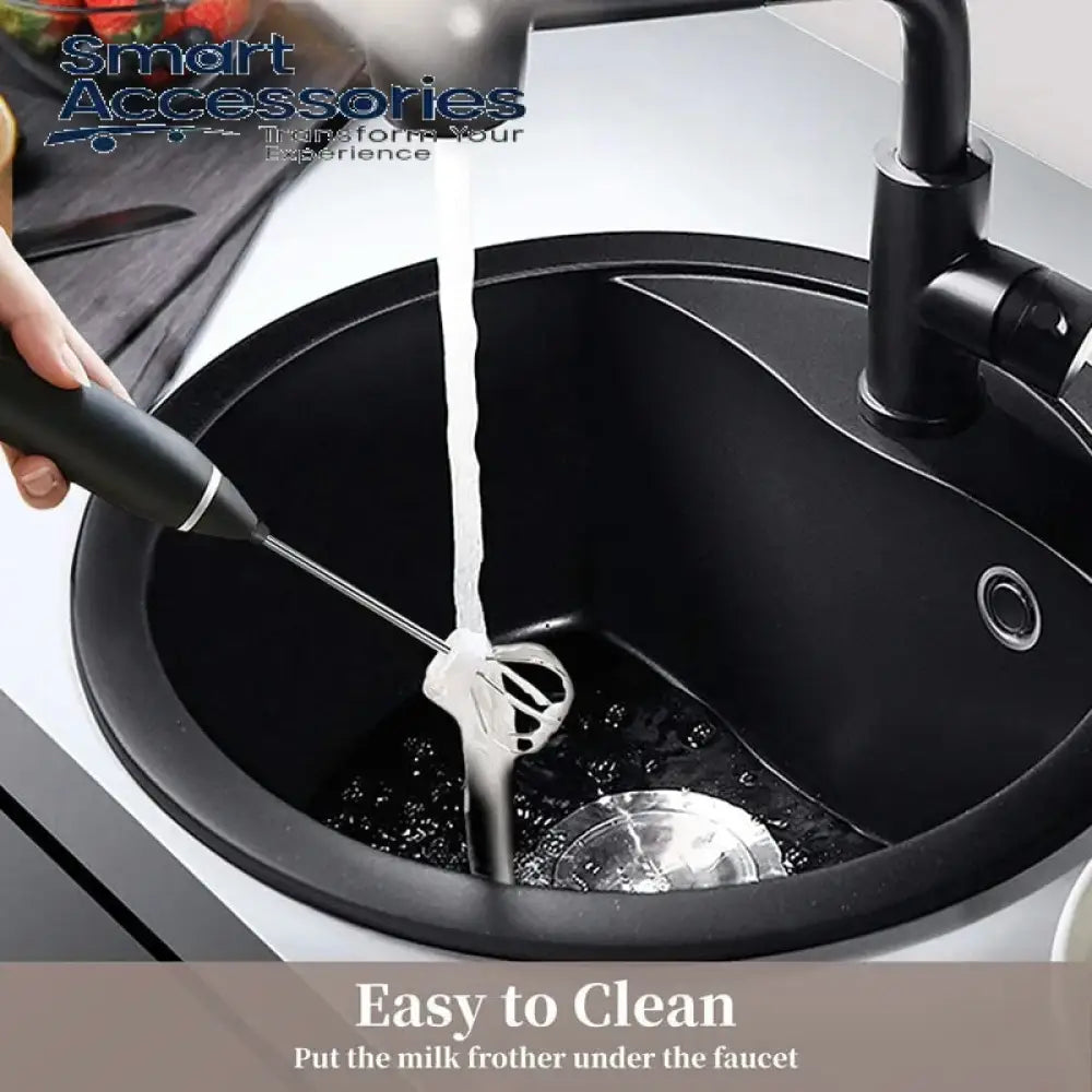 Handheld Usb Rechargeable Foam Maker Electric Frother With 2 Stainless Whisks