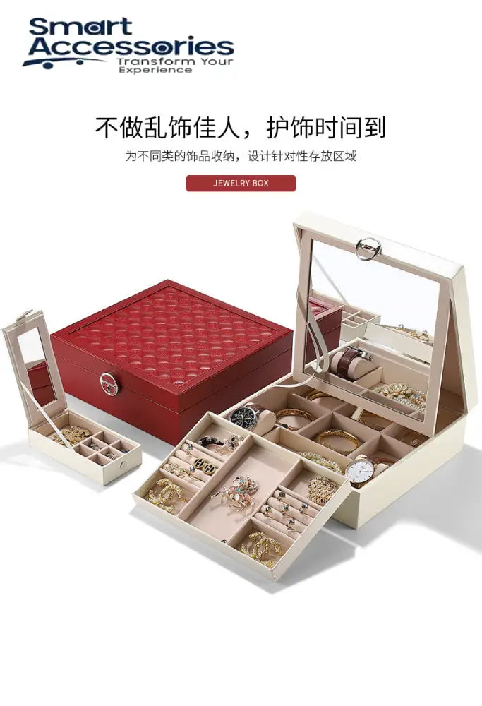 High-End Leather Jewelery Organizer