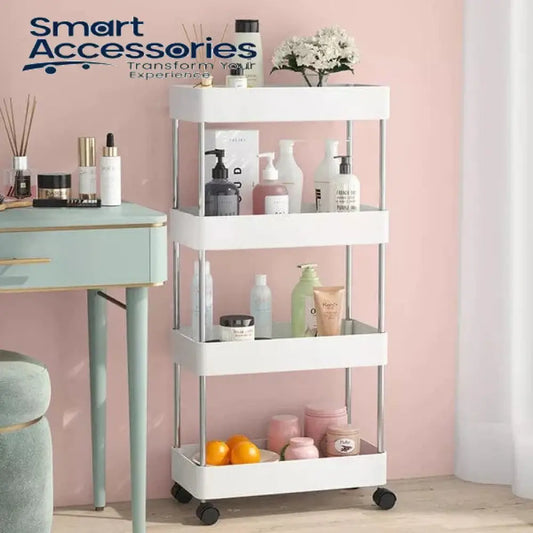 Hot Selling Moveable 4 Tier Slim Trolley - (Limited Time Offer!)