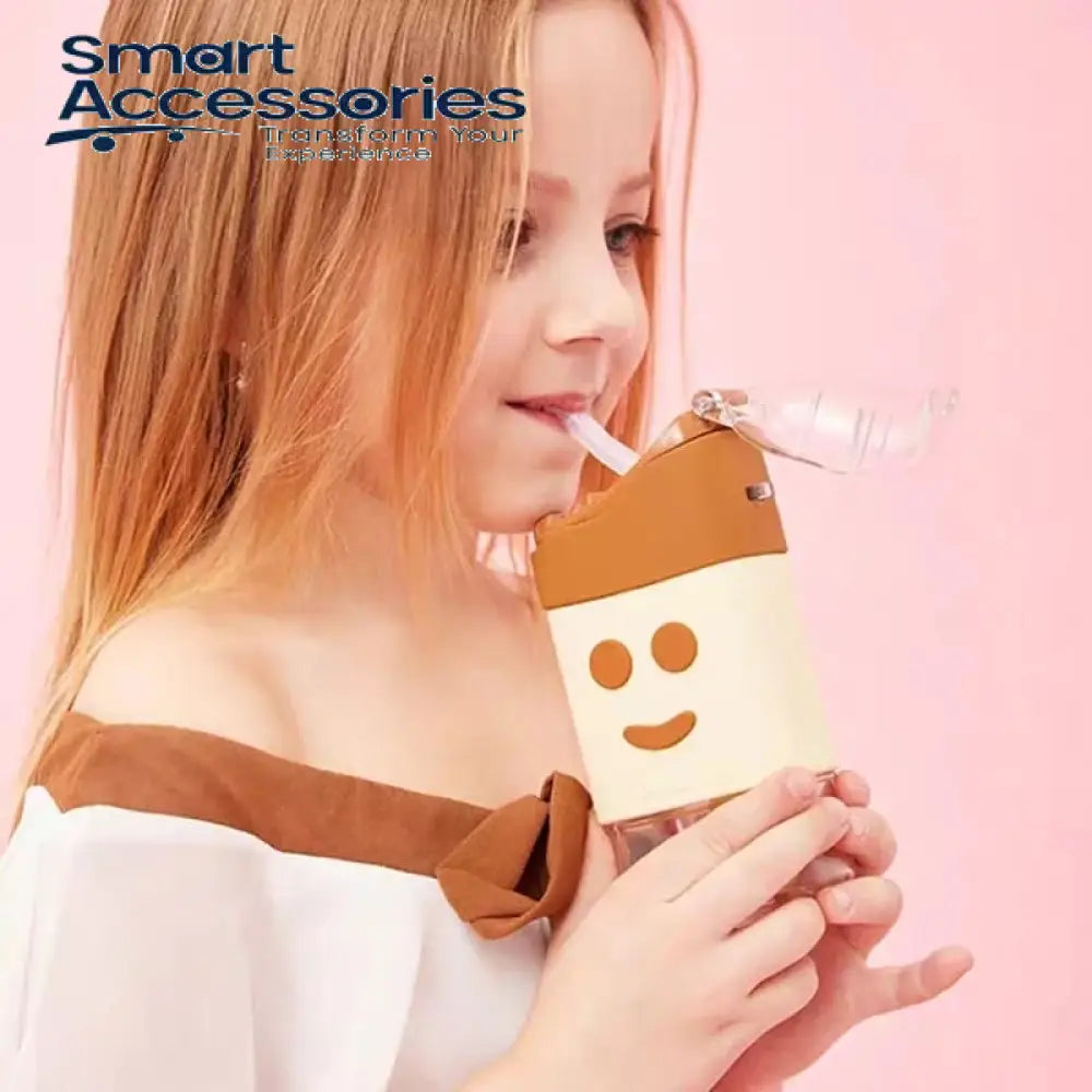 Ice Cream Water Bottle With Straw