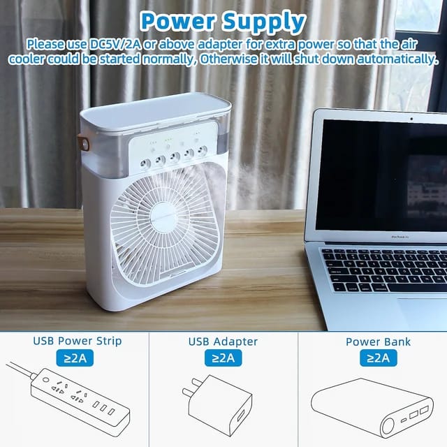 SPRAY HUMIDIFIER WATER COOLING FAN