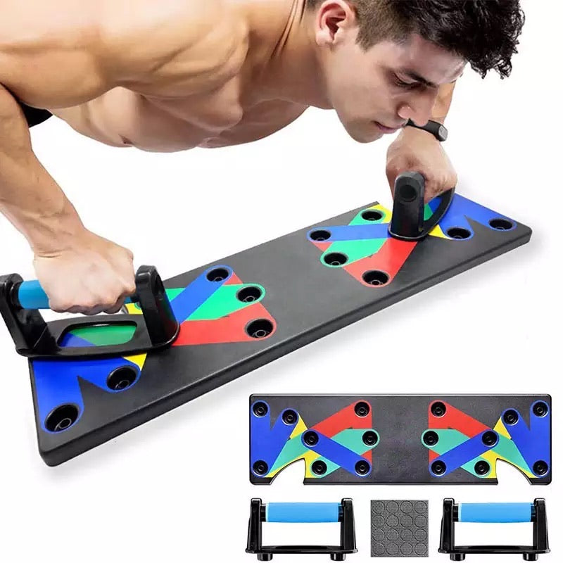 9 in 1 Body Building Push Up Rack for Men and Women, Workout Board Exercise Stand, Home Gym Dips Stand, Multifunction Push Up Rack