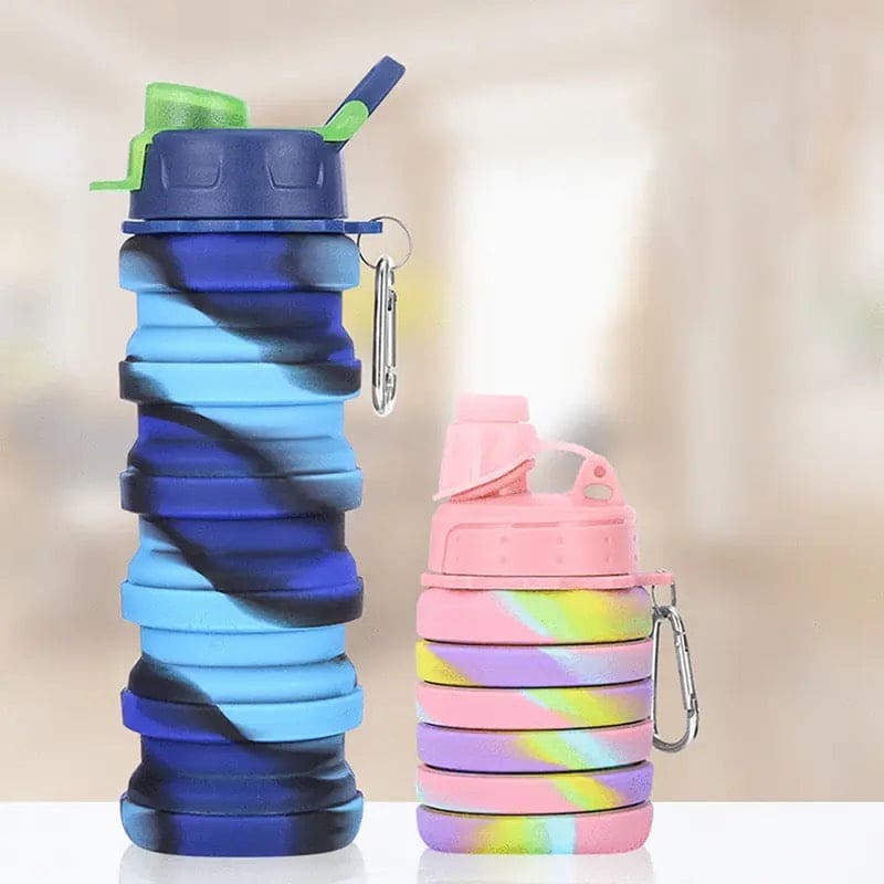 500ml Creative Portable Silicone Folding Sports Water Bottle