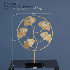 Iron Golden Ginkgo Leaves Decoration