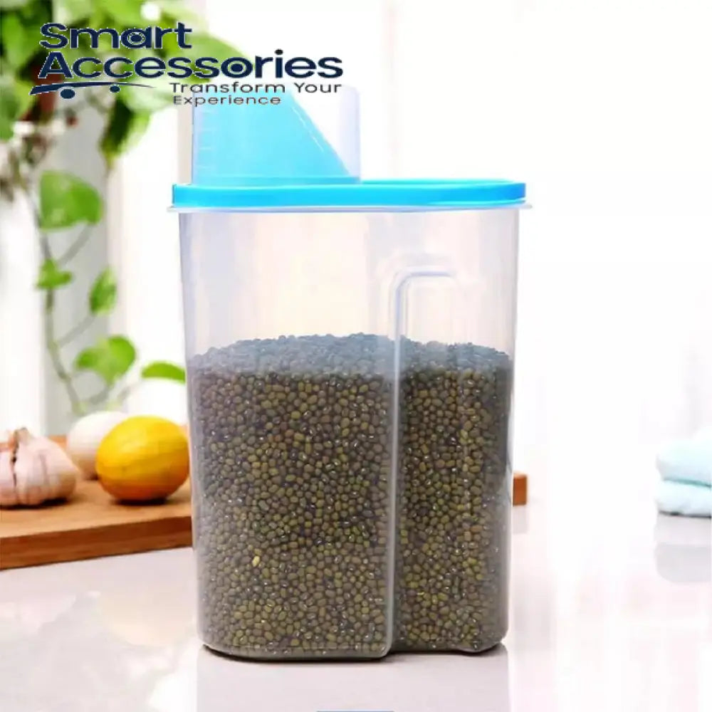 Large Grain Jar With Cup 2.5 Ltr Kitchen Accessories