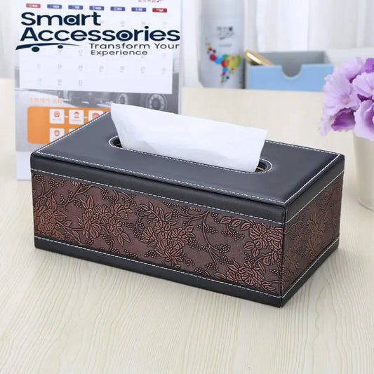 Leather Tissue Box Roman