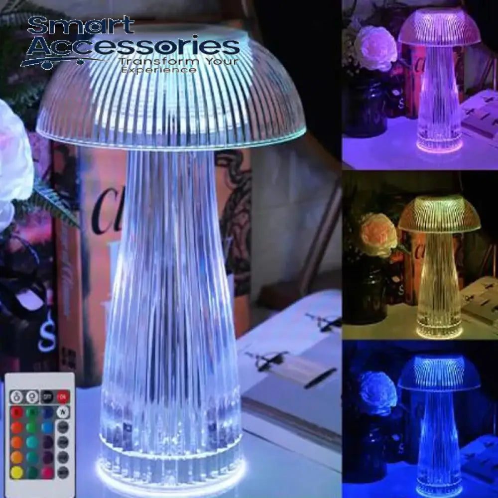 Led Touch Mushroom Lamp Cute Crystal With Remote Control