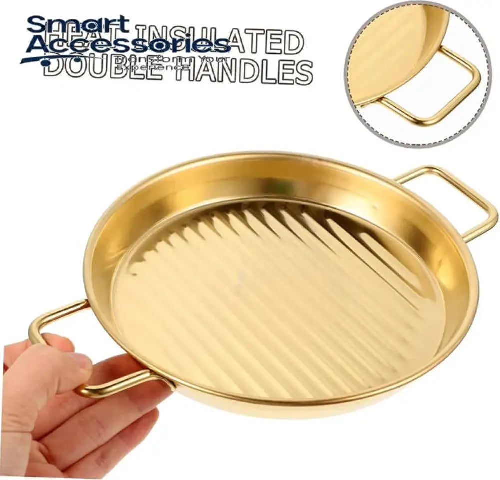 Luxury Gold Serving Platter With Handle