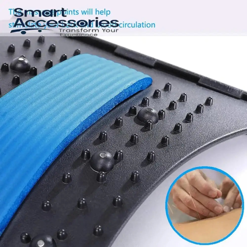 Magnetic Back Stretcher Magic Support Spine With Foam Pad Massager Multi Level Stretching Device