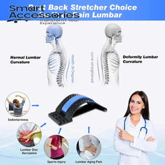 Magnetic Back Stretcher Magic Support Spine With Foam Pad Massager Multi Level Stretching Device