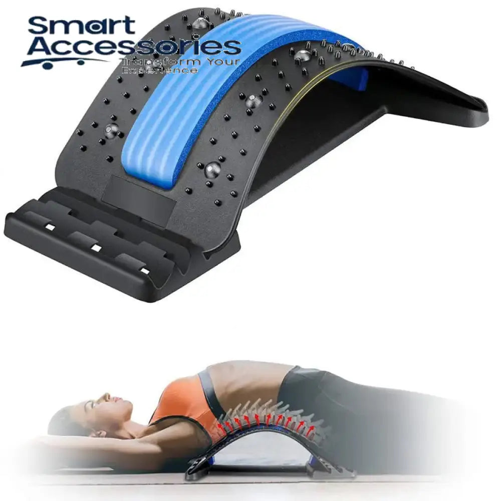 Magnetic Back Stretcher Magic Support Spine With Foam Pad Massager Multi Level Stretching Device