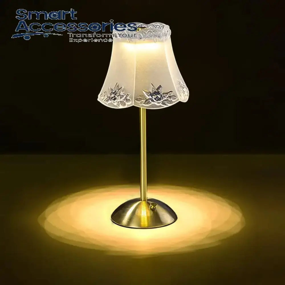 Metal Crystal Led Table Lamp 3 Level Brightness