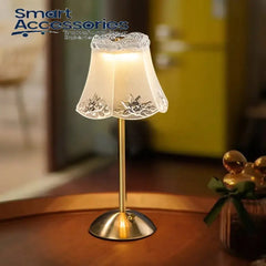 Metal Crystal Led Table Lamp 3 Level Brightness