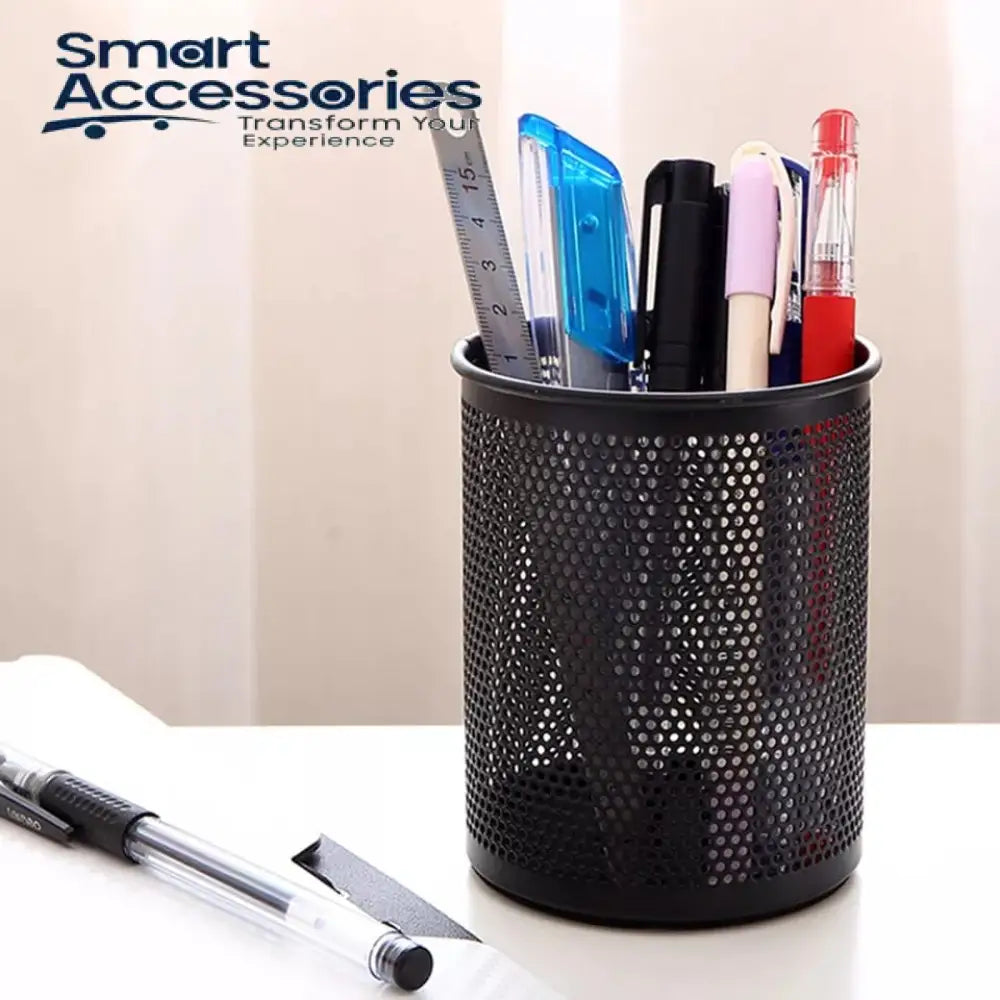 Metal Pen And Pencil Holder Oval Shaped