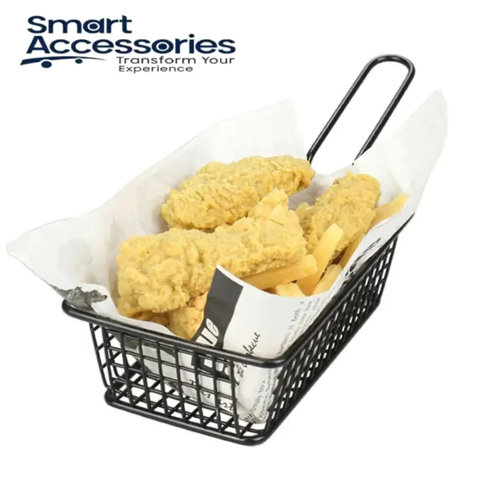 Mini Fry Basket Rectangle Stainless Steel