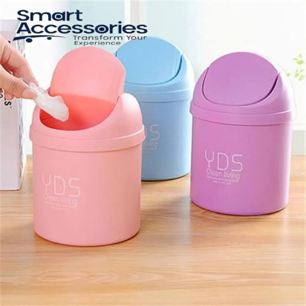 Mini Rolling Cover Type Cute Desktop Dustbin.