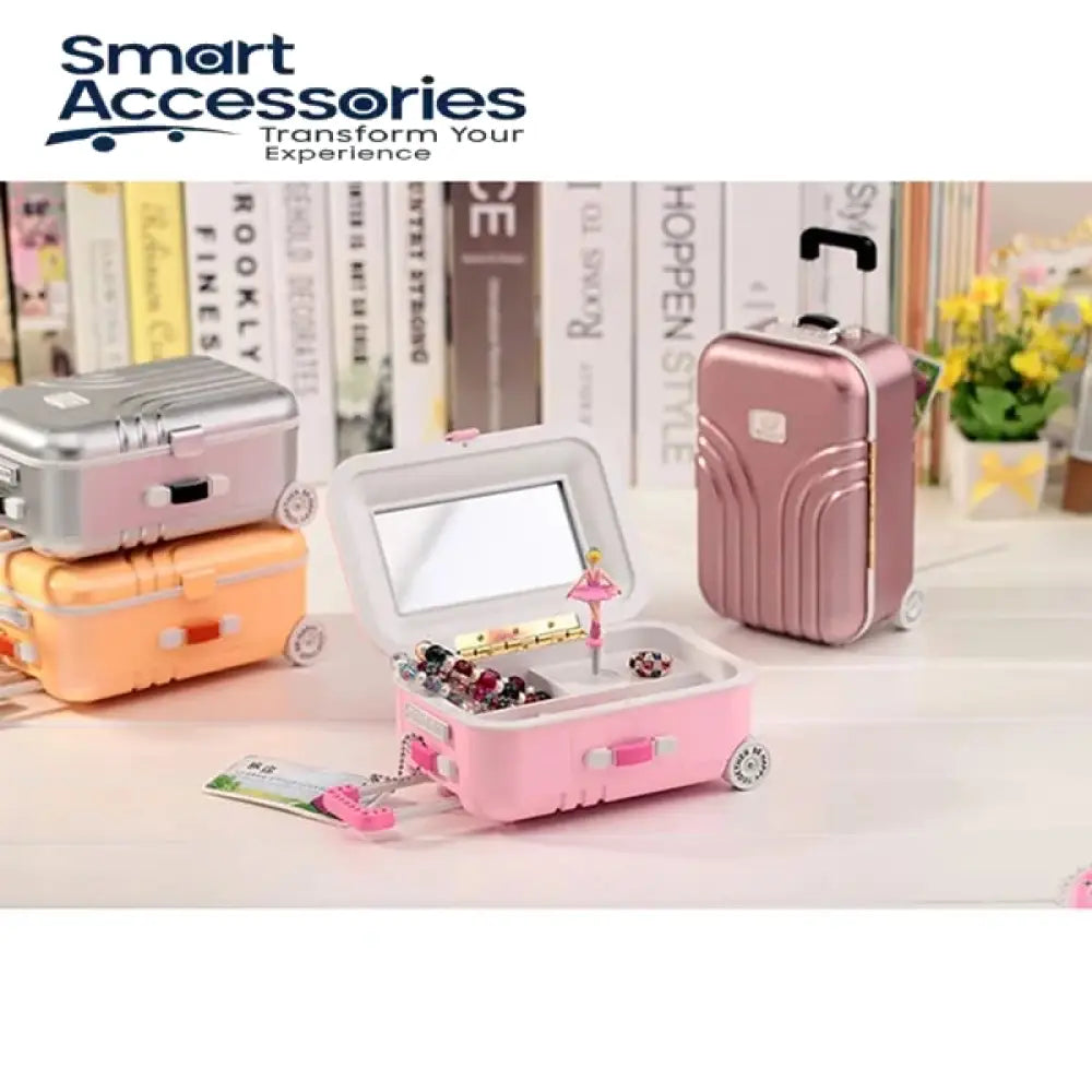 Mini Suitcase Shape Music | Jewellery Storage Box