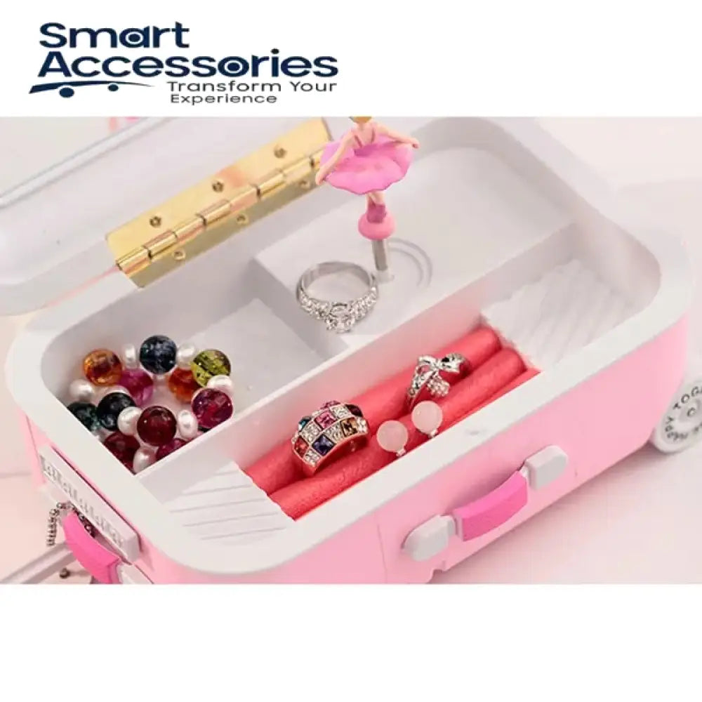 Mini Suitcase Shape Music | Jewellery Storage Box