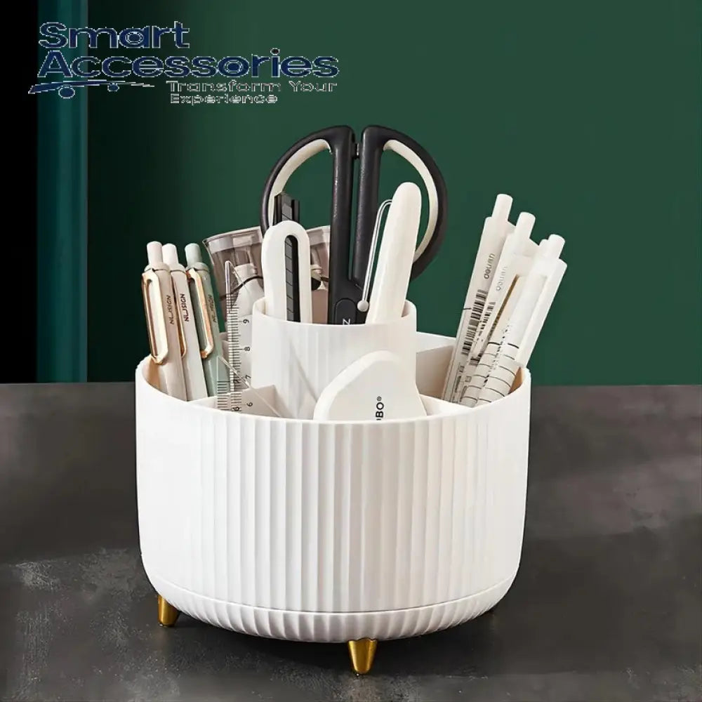 Modern 360° Rotating Cosmetic Brush Organiser