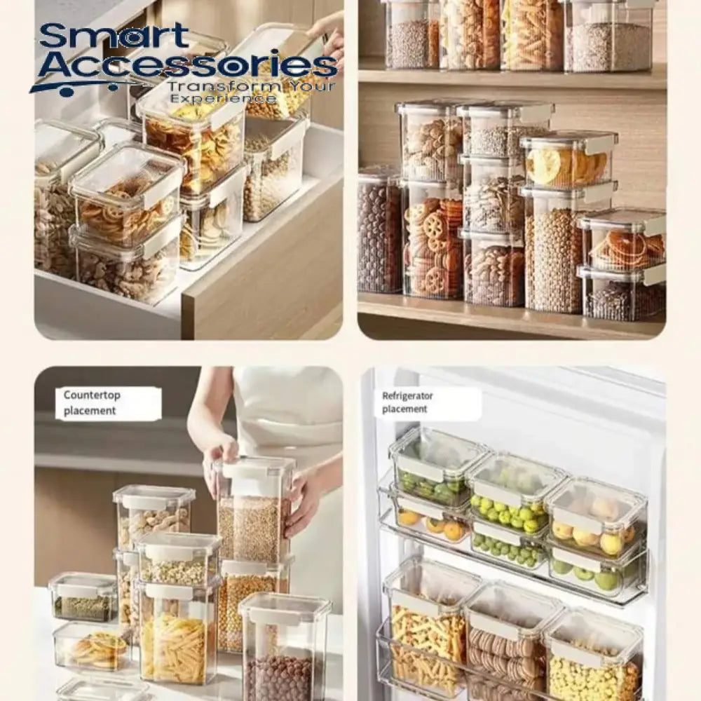 Moisture Proof Airtight Food Container Set (4Pcs)