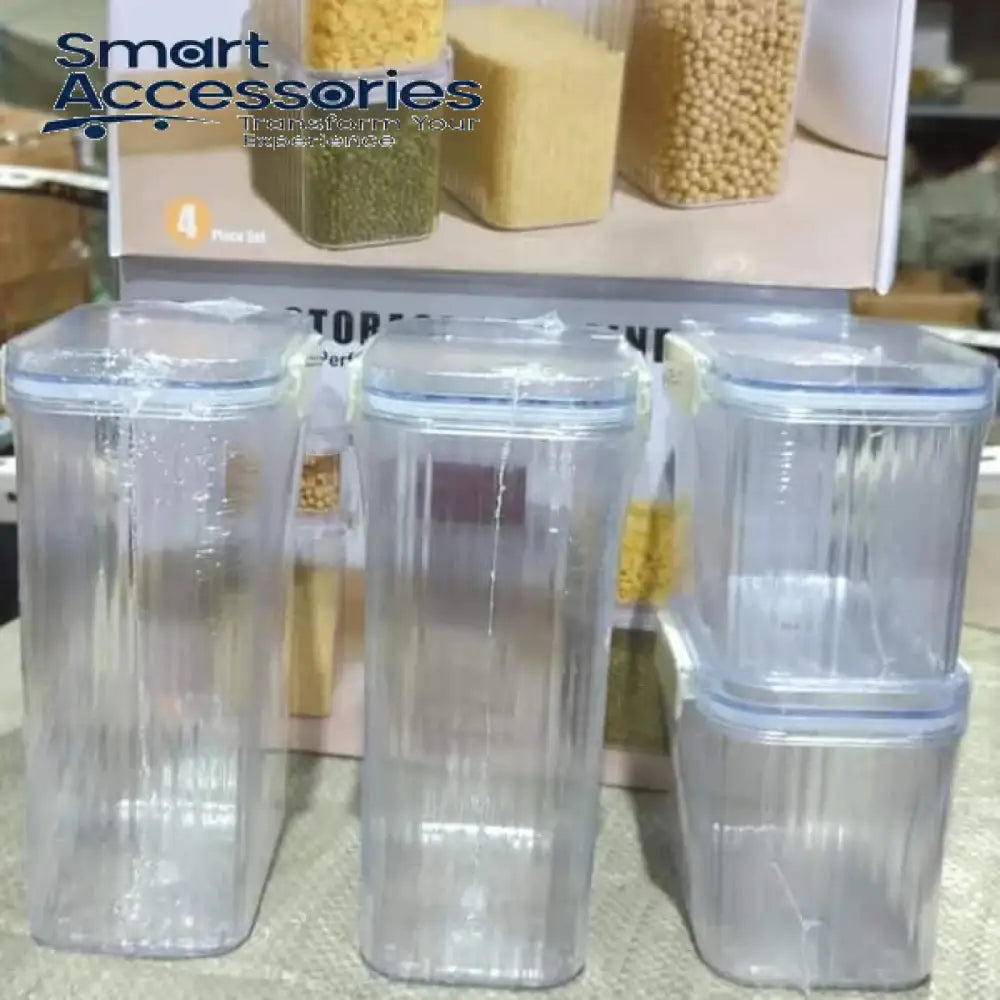 Moisture Proof Airtight Food Container Set (4Pcs)