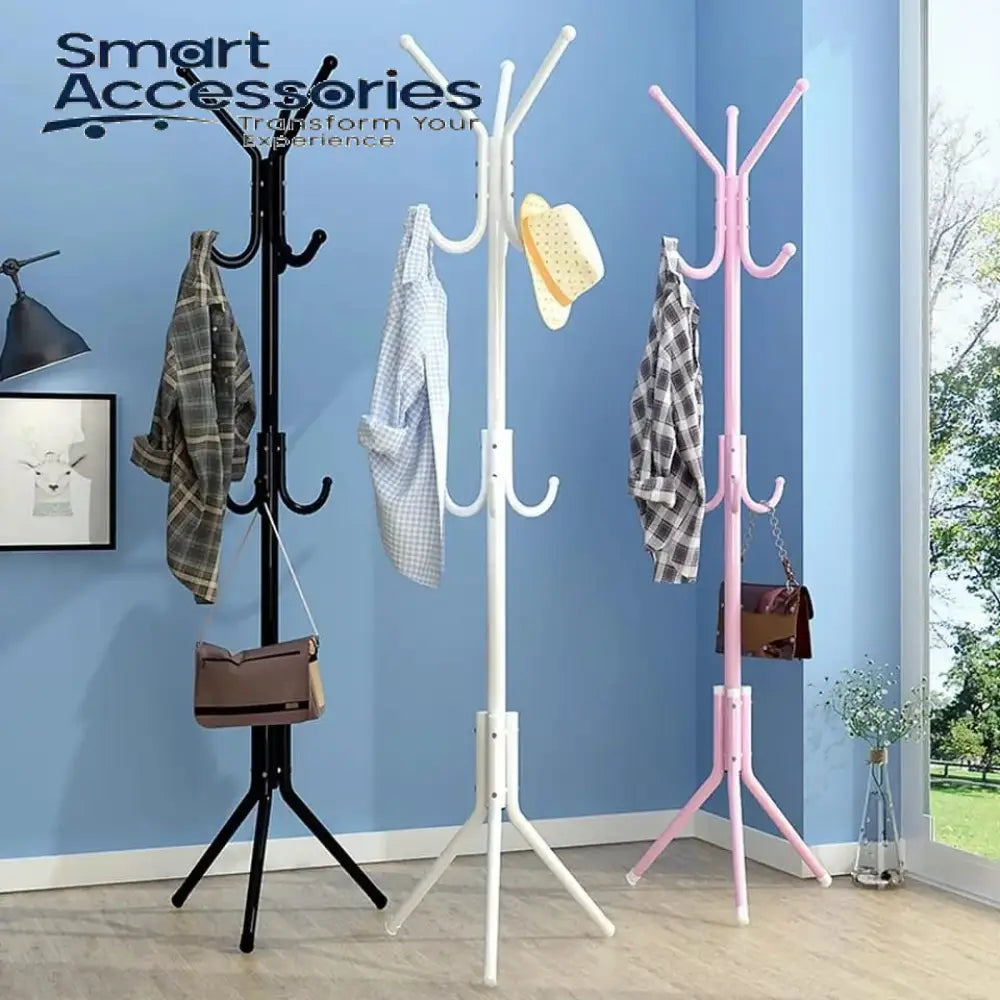 Multi Hook Metal Coat Pole Storage Racks