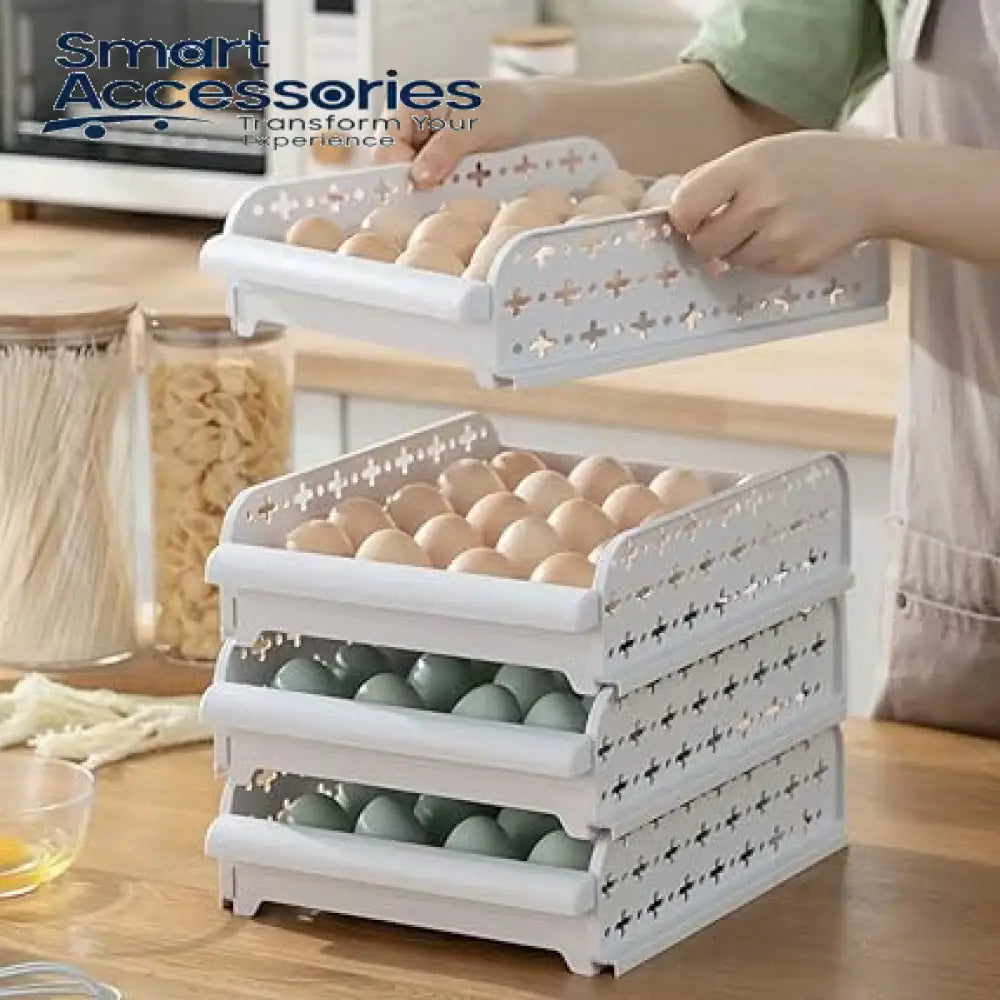 Multi-Layer Plastic Refrigerator Drawer Egg Fresh Storage Box