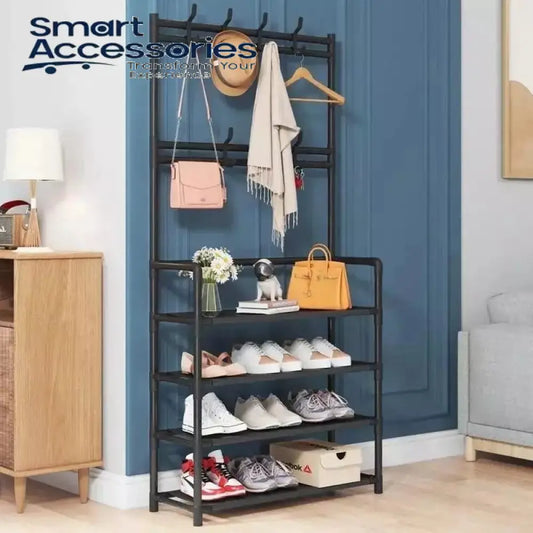 Multifunction 5 Layers Shoe Rack With Clothes