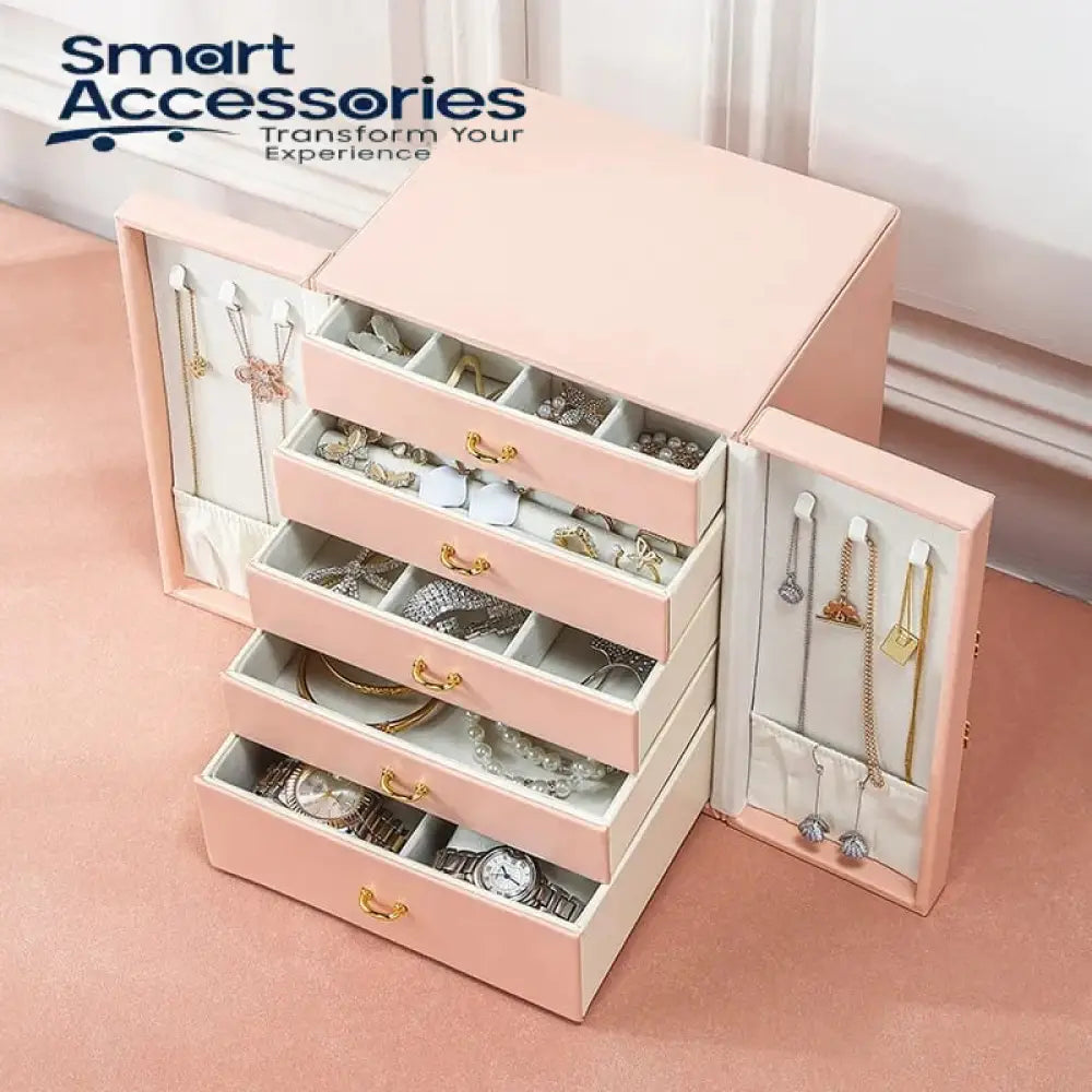Multilayer Leather Drawer Jewelery Organiser