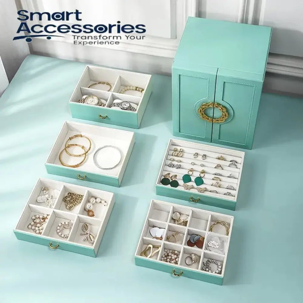 Multilayer Leather Drawer Jewelery Organiser