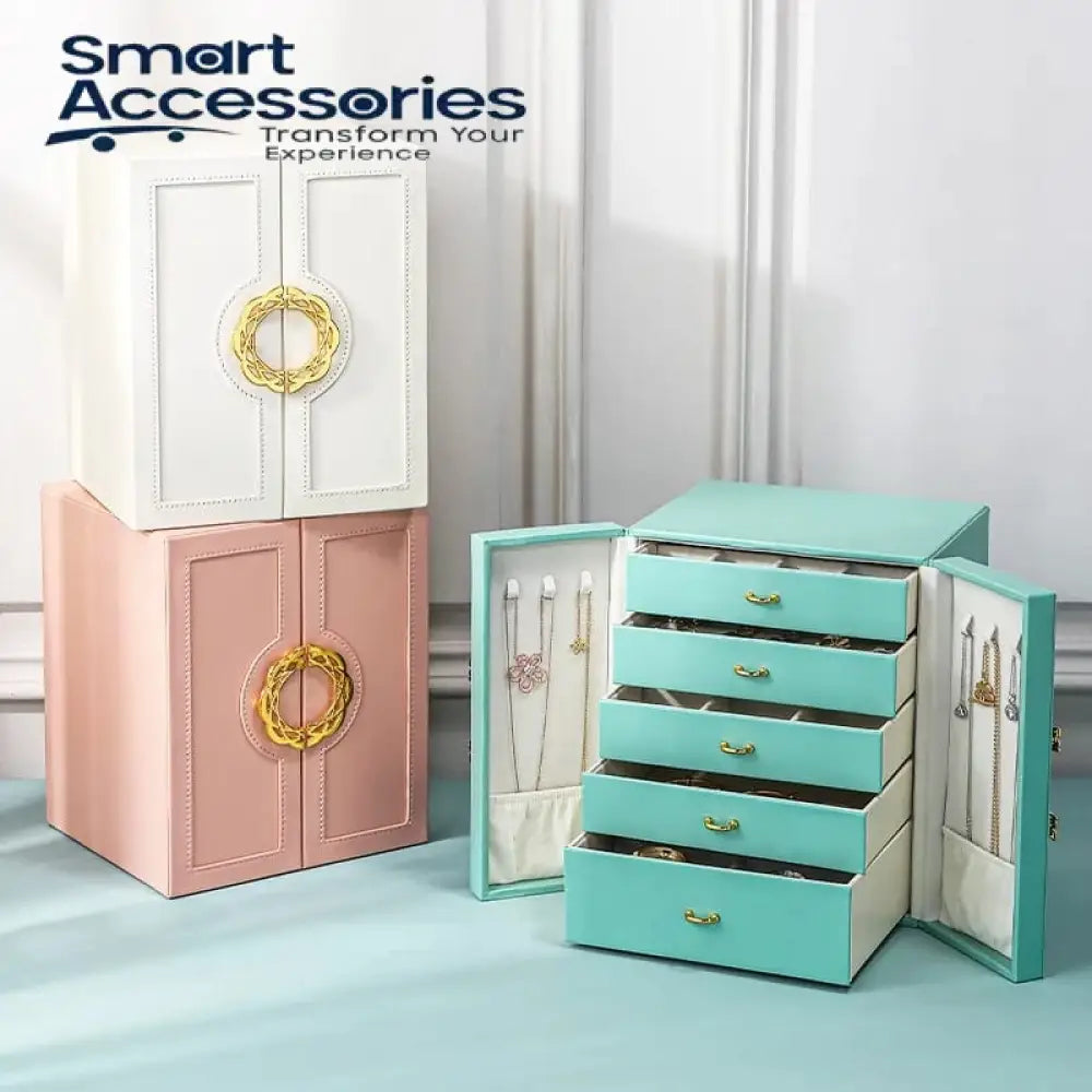 Multilayer Leather Drawer Jewelery Organiser