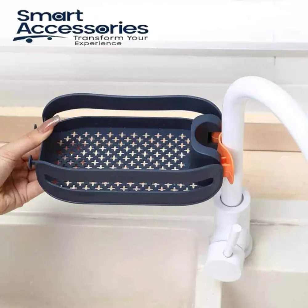 New 2 In 1 Home Sink Organizer Plastic Detachable Hanging Faucet Drain Rack